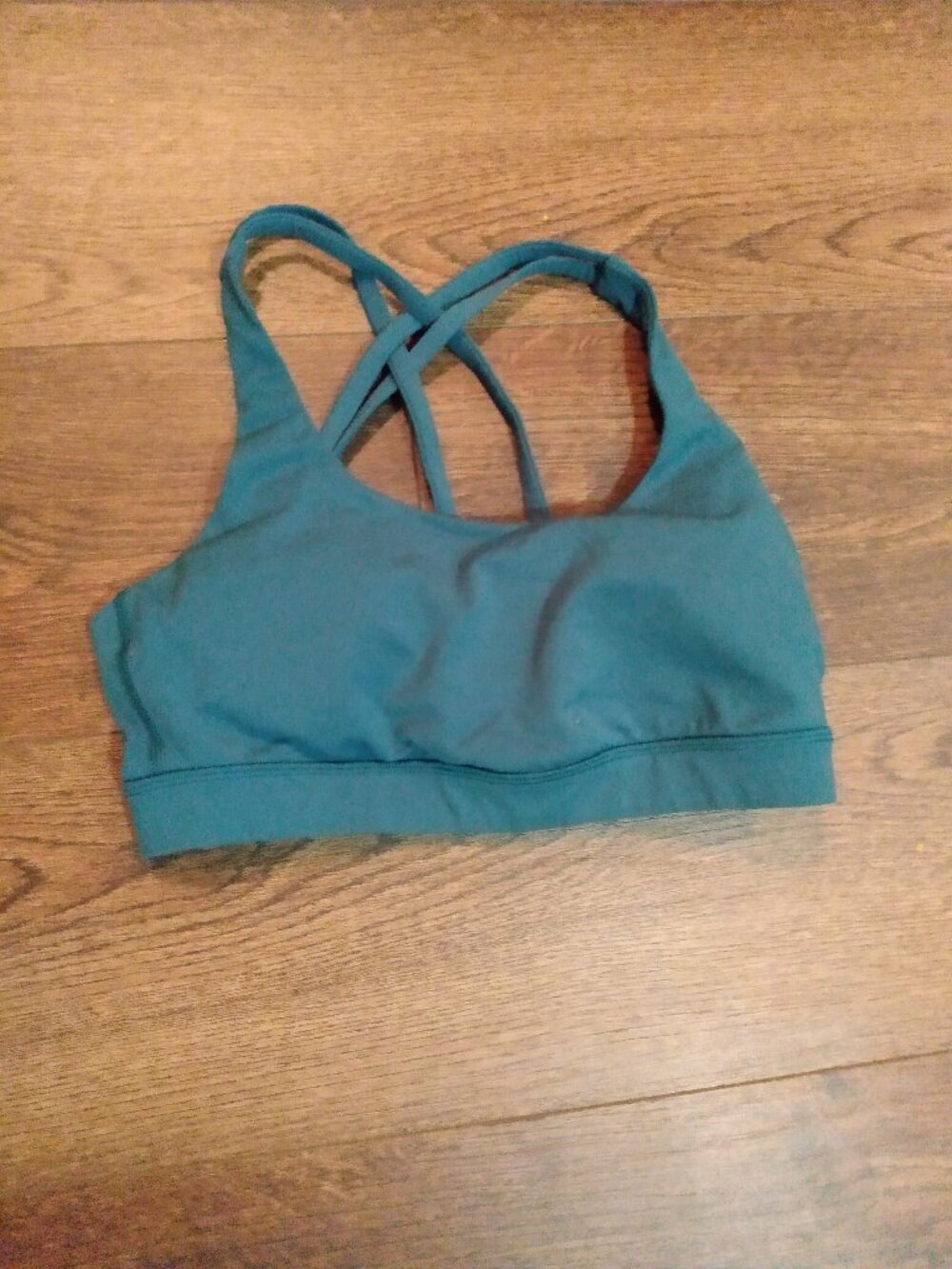 Women's Lululemon Athletic Bra Top Removable Pads Teal Size 6